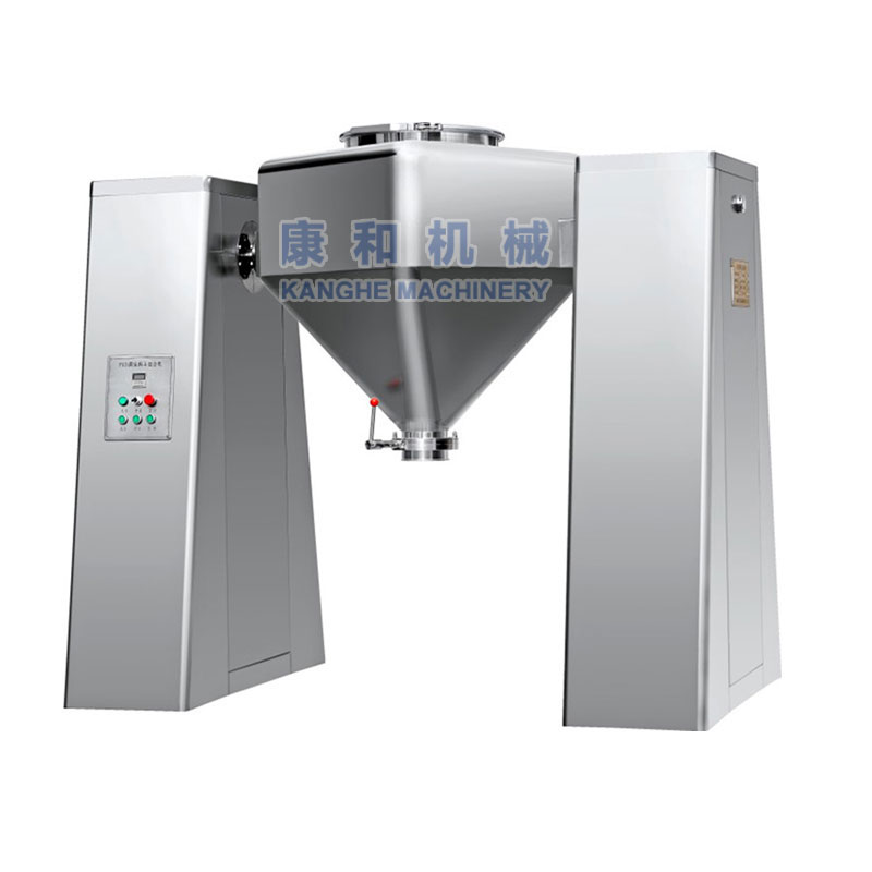 該機主要用于制藥工業固體制劑生產中的顆粒與顆粒、顆粒與粉末、粉末與粉末等物料的混合。具有混合批量大，受力可靠，運行平穩等優點，是藥廠總混的理想設備。同時在制藥、化工、食品等行業廣泛應用。